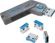AU0043 USB PORT BLOCKER (1X KEY AND 4X LOCKS) LOGILINK
