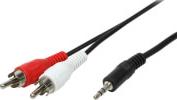 CA1042 AUDIO CABLE 1X 3.5MM MALE TO 2X CINCH MALE 1.5M LOGILINK