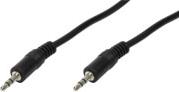 CA1049 AUDIO CABLE 2X 3.5MM MALE STEREO 1M BLACK LOGILINK
