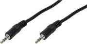 CA1051 AUDIO CABLE 2X 3.5MM MALE STEREO 3M BLACK LOGILINK