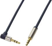 CA11050 AUDIO CABLE 2X 3.5MM MALE ONE SIDE 90° ANGELED GOLD PLATED 0.5M DARK BLUE LOGILINK από το e-SHOP