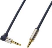 CA11150 AUDIO CABLE 2X 3.5MM MALE ONE SIDE 90° ANGELED GOLD PLATED 1.5M DARK BLUE LOGILINK από το e-SHOP
