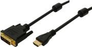 CH0004 HDMI TO DVI-D CABLE GOLD PLATED 2.0M BLACK LOGILINK από το e-SHOP