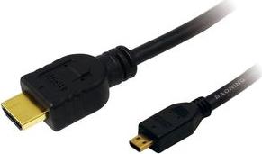 CH0030 HDMI TO MICRO HDMI HIGH SPEED WITH ETHERNET V1.4 CABLE 1M BLACK LOGILINK από το PLUS4U