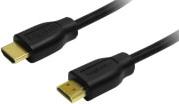 CH0035 HDMI HIGH SPEED WITH ETHERNET V1.4 CABLE GOLD PLATED 1M BLACK LOGILINK