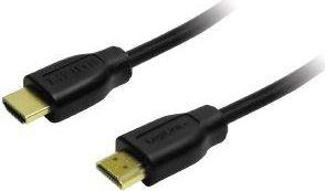 CH0035 HDMI HIGH SPEED WITH ETHERNET V1.4 CABLE GOLD PLATED 1M BLACK LOGILINK