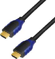 CH0067 HDMI CABLE HIGH SPEED WITH ETHERNET 4K/60HZ 15M BLACK/BLUE LOGILINK