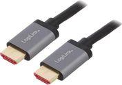 CHA0105 HDMI CABLE A/M TO A/M 8K/60 HZ ALU BLACK GREY 2M LOGILINK