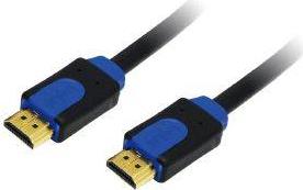 CHB1101 HDMI HIGH SPEED WITH ETHERNET V1.4 CABLE GOLD PLATED 1M BLACK LOGILINK