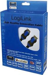 CHB1115 HDMI HIGH SPEED WITH ETHERNET V1.4 CABLE GOLD PLATED 15M BLACK LOGILINK από το PLUS4U