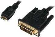 CHM002 MINI HDMI TO DVI-D CABLE M/M 1.0M BLACK LOGILINK