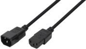 CP091 POWER CORD EXTENSION IEC 60320 MALE/FEMALE 1.8M BLACK LOGILINK