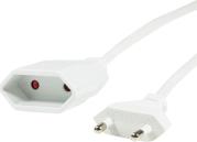 CP127 POWER CORD EXTENSION EURO CEE 7/16 PLUG TO SOCKET 3M WHITE LOGILINK
