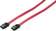 CS0002 SATA CABLE WITH CLIP 2X MALE 0.75M RED LOGILINK
