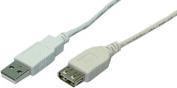 CU0011 USB 2.0 EXTENSION CABLE MALE/FEMALE 3M GREY LOGILINK
