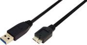 CU0028 USB 3.0 CONNECTION CABLE AM TO MICRO BM 3M BLACK LOGILINK