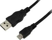 CU0057 USB 2.0 CONNECTION CABLE USB AM TO MICRO USB M 0.60M BLACK LOGILINK
