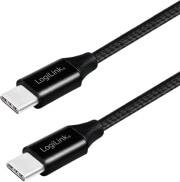 CU0154 USB 2.0 CABLE USB-C TO USB-C 1M BLACK LOGILINK