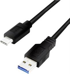 CU0166 USB 3.2 GEN1X1 CABLE USB-A MALE TO USB-C MALE 0.15M BLACK LOGILINK από το PLUS4U