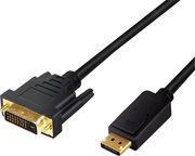 CV0131 DISPLAYPORT 1.2 TO DVI ADAPTER 2M BLACK LOGILINK