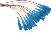 FIBER PIGTAIL SET 12 X LC OS2 2M, COLORED, BLUE CONNECTOR LOGILINK