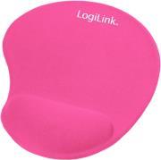 ID0027P MOUSEPAD WITH GEL WRIST REST PINK LOGILINK