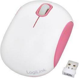 ID0083A COOPER WIRELESS OPTICAL MOUSE 2.4GHZ 1000DPI WHITE/PINK LOGILINK