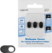 `LOGILINK AA0111 WEBCAM COVER FOR LAPTOP, SMARTPHONE UND TABLET PCS 3PCS SET BLACK