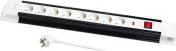 LPS207 8-WAY OUTLET STRIP 8X SCHUKO SOCKETS WITH SWITCH/CHILD PROTECTION 3M BLACK/WHITE LOGILINK