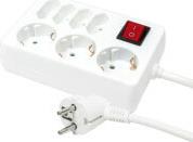 LPS210 7-WAY OUTLET STRIP 3X SCHUKO & 4X EURO WITH SWITCH/CHILD PROTECTION 5M WHITE LOGILINK