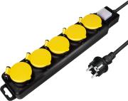 LPS255 POWER STRIP 5-WAY WITH SWITCH 5X CEE 7/3 OUTDOOR LOGILINK