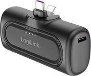 MOBILE POWER BANK LIPO 5000MAH BUILT-IN USB-C PLUG BLACK LOGILINK