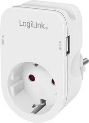 PA0247 SOCKET ADAPTER 1X CEE 7/3 + 2X USB-A LOGILINK