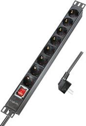 PDU8C01 8X GERMAN SOCKETS WITH SWITCH LOGILINK από το PLUS4U