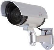 SC0204 DUMMY SECURITY CAMERA WITH RED FLASHING LIGHT SILVER LOGILINK