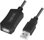 UA0001A USB 2.0 REPEATER CABLE USB A-MALE - USB A-FEMALE 5M BLACK LOGILINK από το e-SHOP