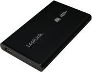 UA0041B 2.5'' SATA HDD ENCLOSURE USB 2.0 ALUMINIUM BLACK LOGILINK