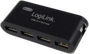 UA0085 USB2.0 4-PORT HUB WITH POWER SUPPLY BLACK LOGILINK