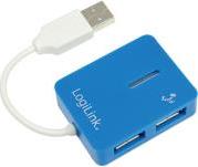 UA0136 SMILE USB 2.0 4-PORT HUB BLUE LOGILINK