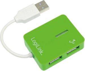 UA0138 SMILE USB 2.0 4-PORT HUB GREEN LOGILINK από το PLUS4U