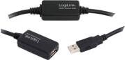 UA0147 USB 2.0 ACTIVE REPEATER CABLE USB A-MALE - USB A-FEMALE 25M BLACK LOGILINK από το e-SHOP