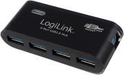 UA0170 USB 3.0 4-PORT HUB WITH 3.5A POWER SUPPLY BLACK LOGILINK