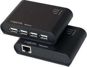 UA0230 USB 2.0 CAT.5 EXTENDER UP TO 50M WITH 4-PORT HUB LOGILINK