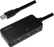 UA0262 USB 3.0 ACTIVE REPEATER CABLE 10M WITH 4-PORT HUB LOGILINK