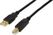 UA0266 USB 2.0 ACTIVE REPEATER CABLE USB A-MALE - USB B-MALE 20M BLACK LOGILINK