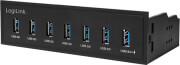 UA0342 USB 3.0 HUB 7-PORT 5.25'' INTERNAL, WITH FAST CHARGING PORT LOGILINK