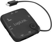 UA0345 USB MULTIFUNCTION HUB OTG 3X USB 2.0 + CARD READER BLACK LOGILINK από το e-SHOP