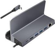 UA0408 USB 3.2 DOCKING STATION AND HOLDER 6-PORT, USB-C, PD, ALUMINIUM SILVER LOGILINK από το e-SHOP