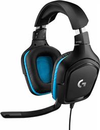 G G432 GAMING ΕΝΣΥΡΜΑΤΑ ΑΚΟΥΣΤΙΚΑ 3.5MM/USB - ΜΑΥΡΑ/ΜΠΛΕ LOGITECH