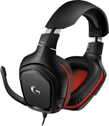G332 WIRED BLACK/ RED GAMING HEADSET LOGITECH